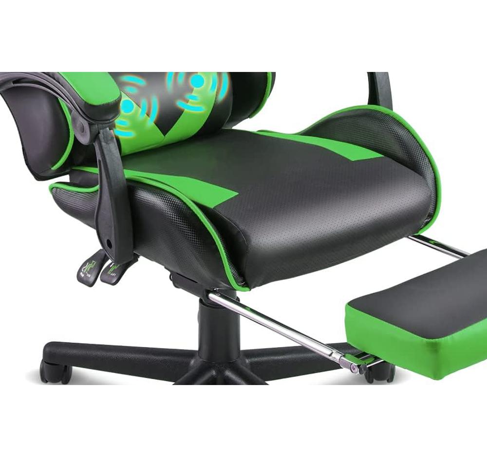 Amazon.com: Soontrans Green Gaming Chair with Footrest,Racing